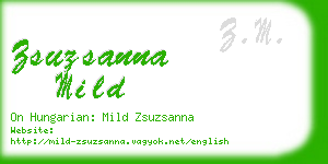 zsuzsanna mild business card